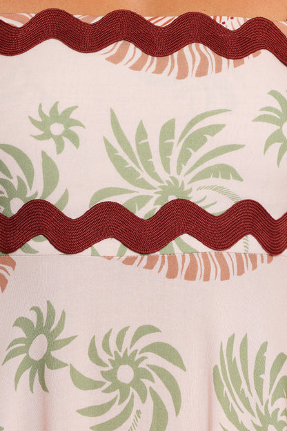 Briella Maxi Dress - Palm Tree Print