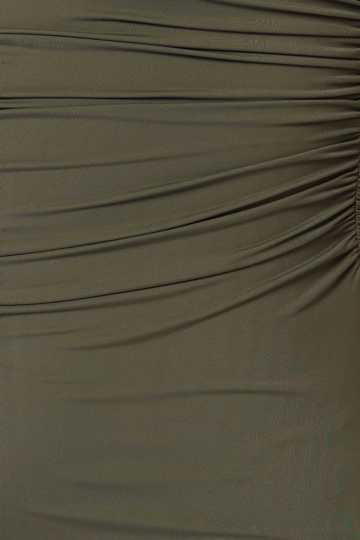 Brixley Strapless Maxi Dress - Khaki