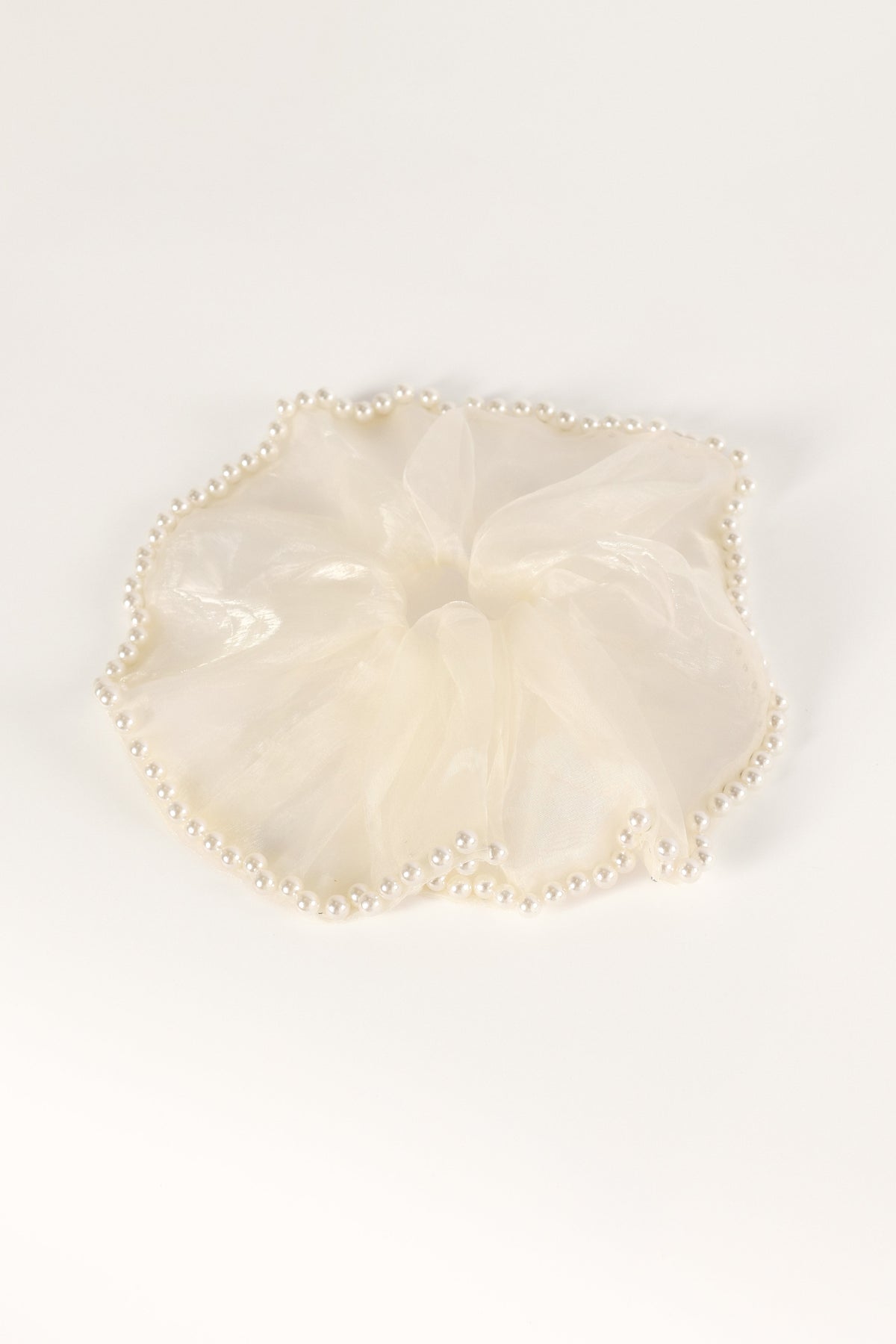 Astoria Pearl Hair Tie - Black Cream