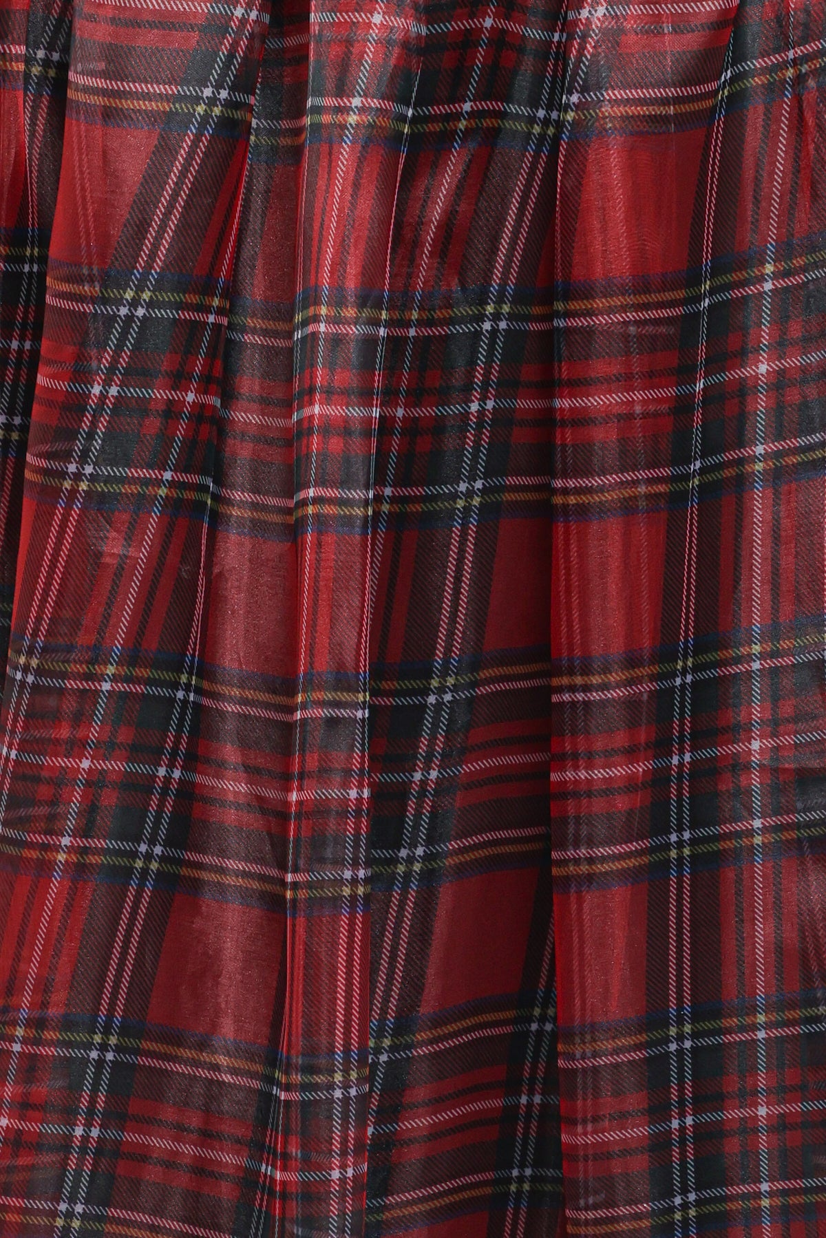 Bonita Midi Skirt - Red Plaid