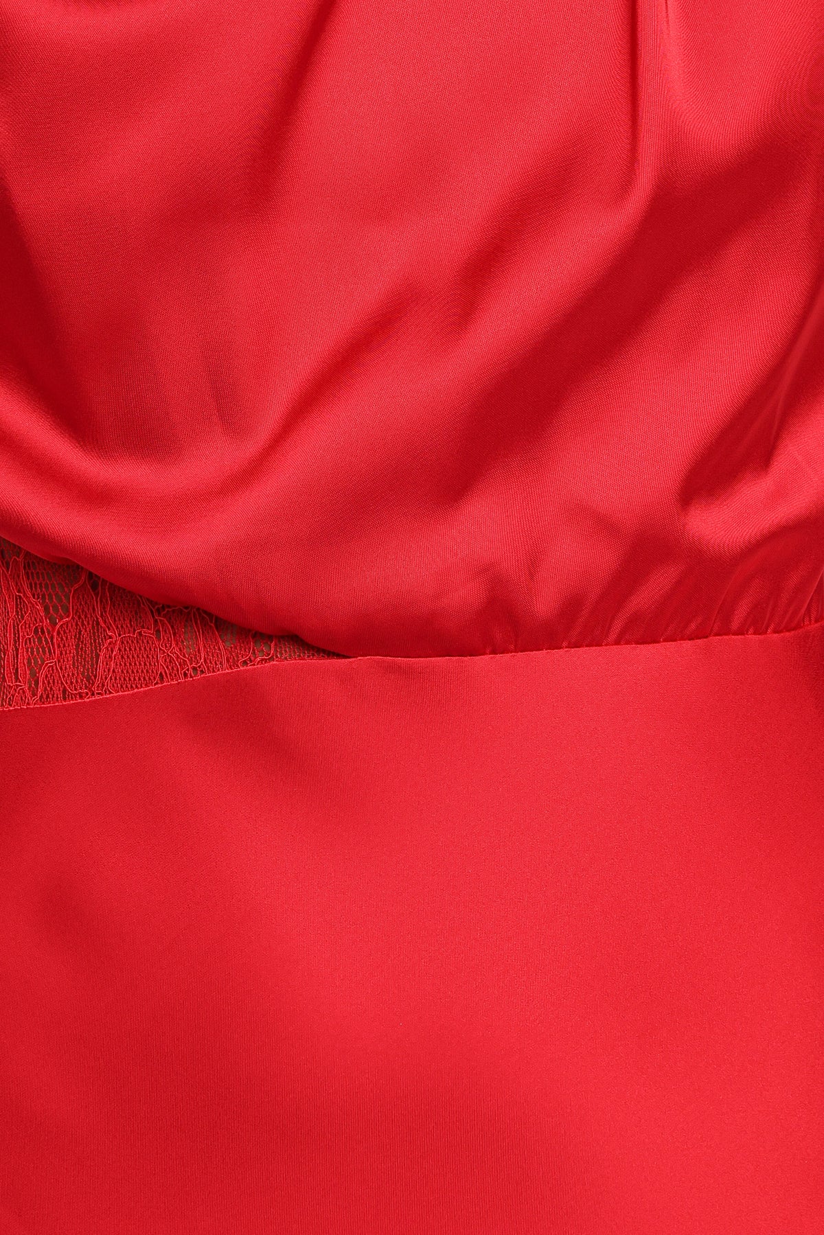 Anabelle Halter Neck Lace Maxi Dress - Red