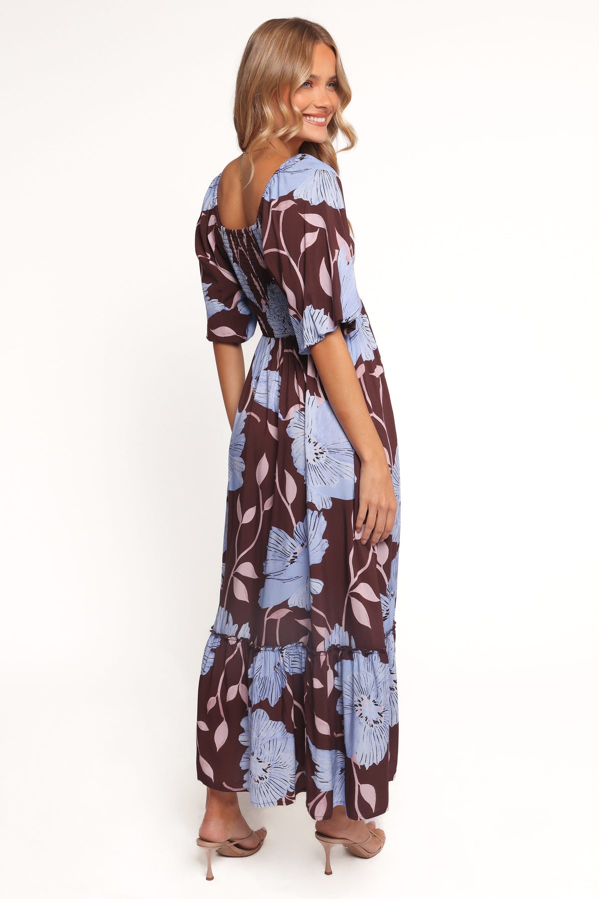 Annabella Maxi Dress - Blue Poppies