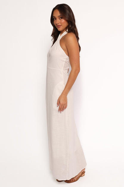 Betsy Halterneck Maxi Dress - White