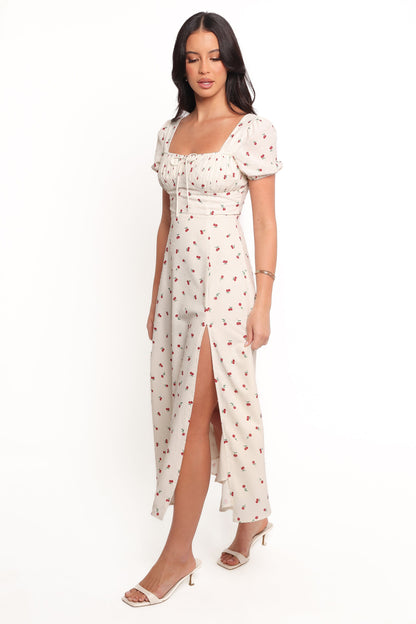 Jill Midi Dress - Cherry Print