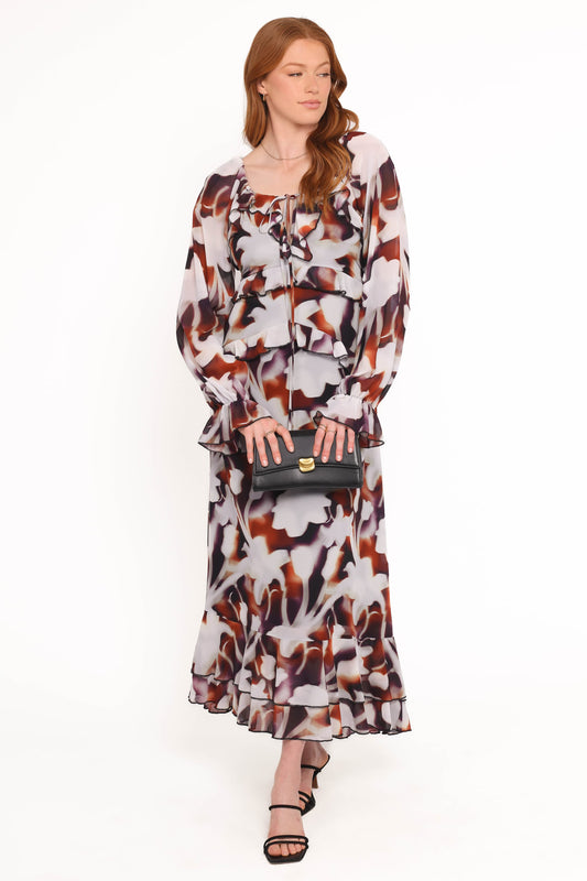 Kasey Maxi Dress - Blurred Floral