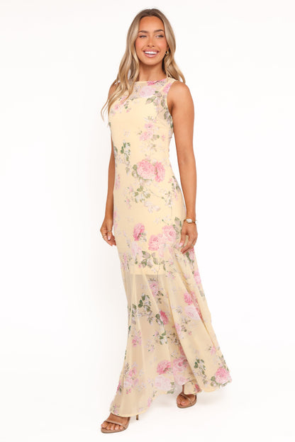 Keani Maxi Dress - Yellow Floral