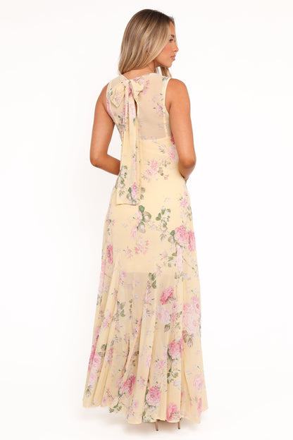 Keani Maxi Dress - Yellow Floral