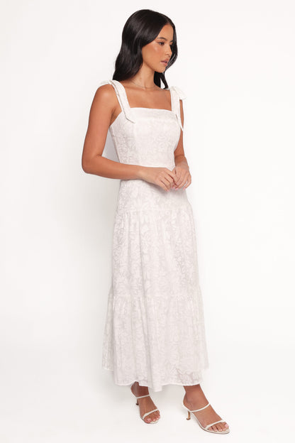 Lavinia Maxi Dress - White Floral