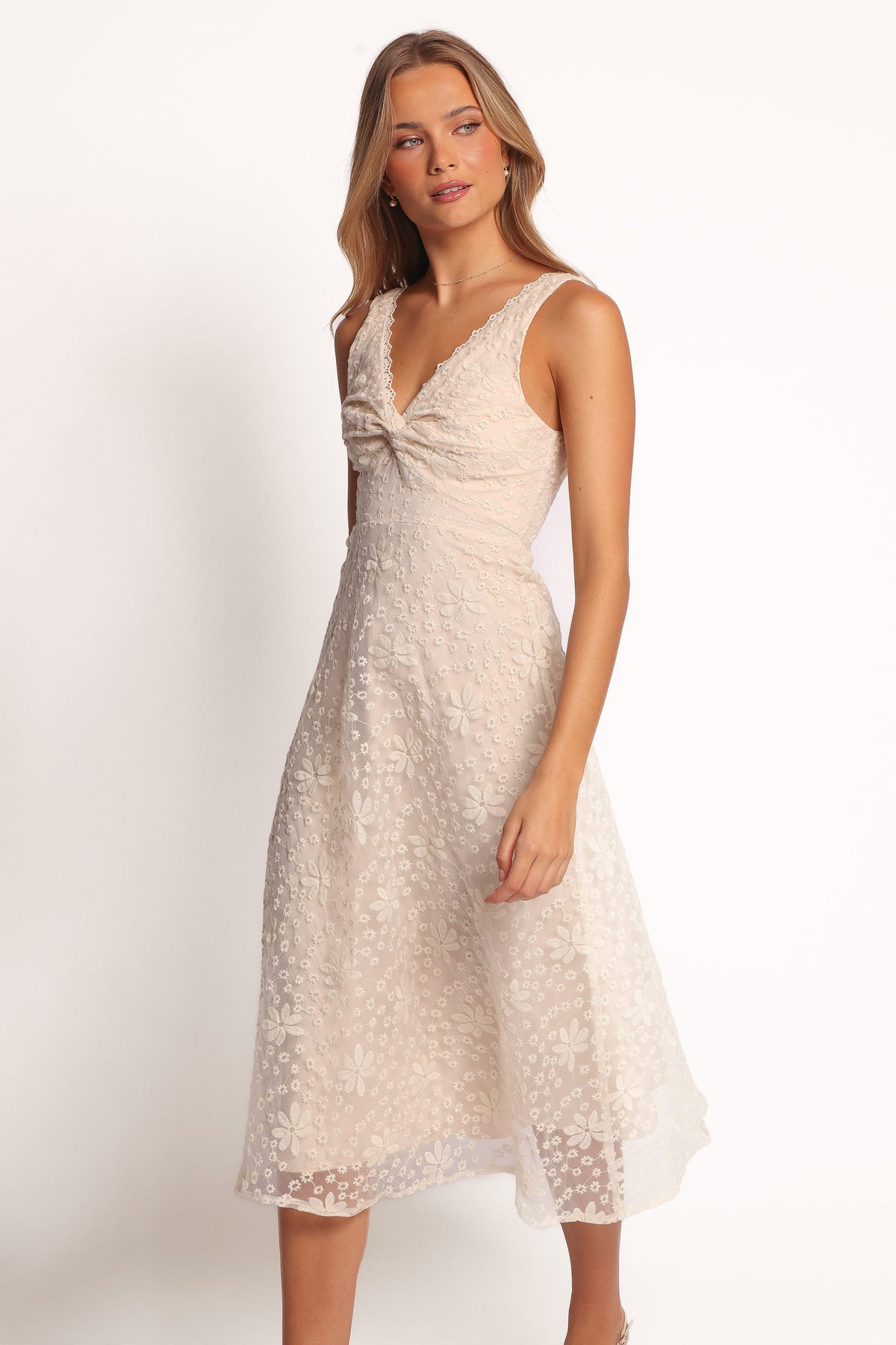 Louise Midi Dress - Cream