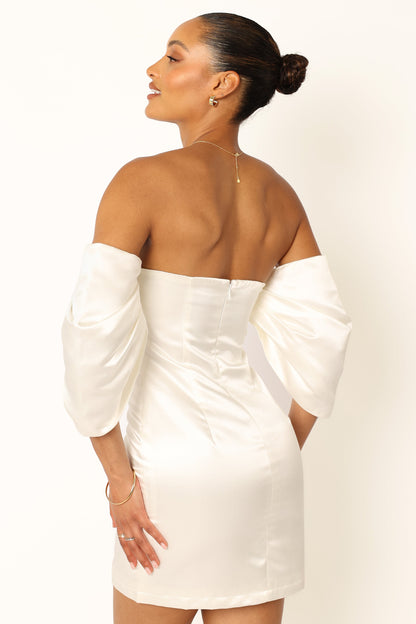 Nisha Strapless Mini Dress - White