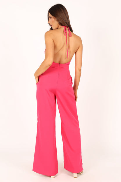 Rumi Wide Leg Jumpsuit - Hot Pink