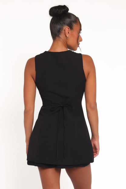 Amanda Vest Top - Black