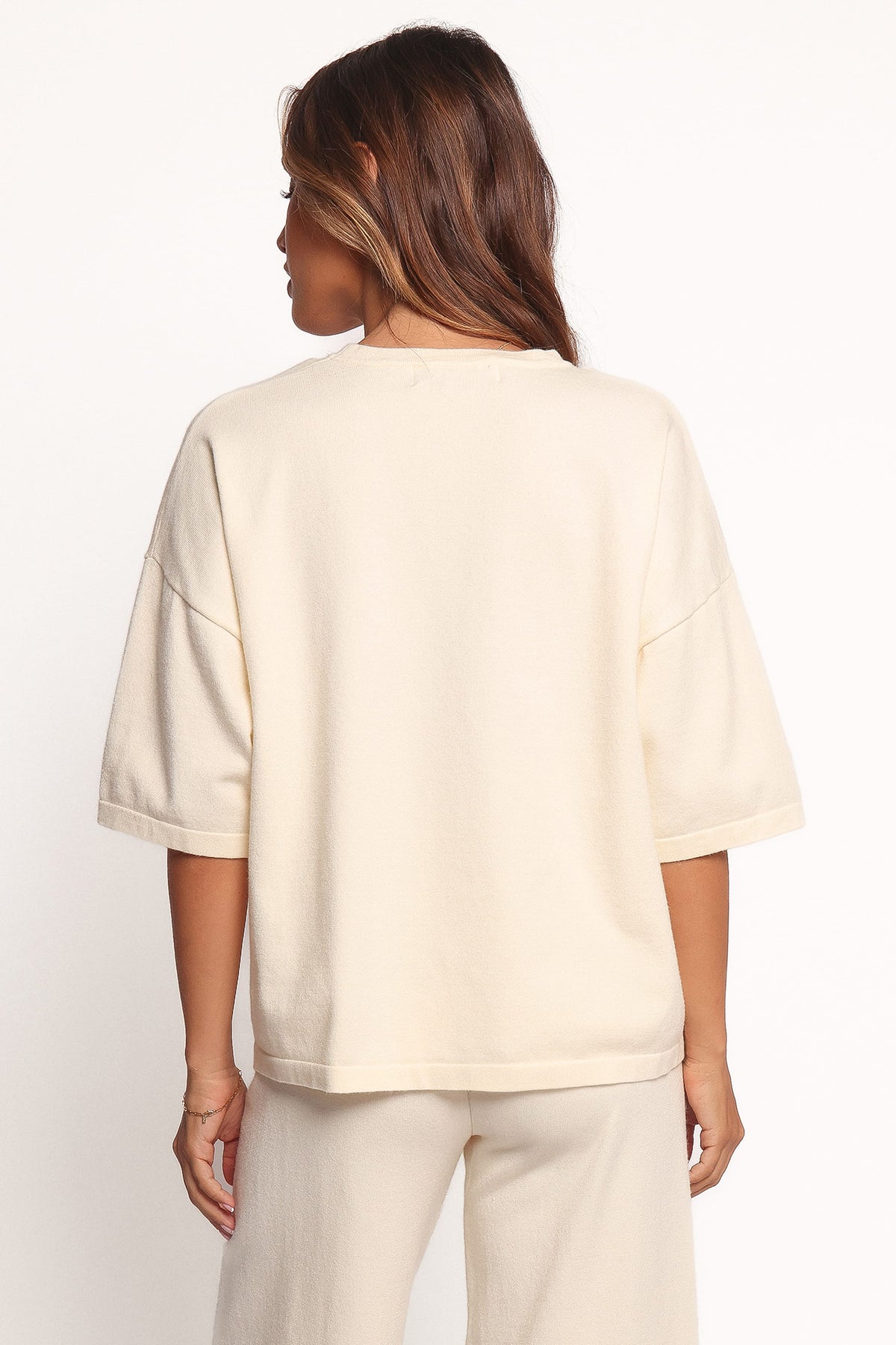 Ash Knitted T-Shirt - White