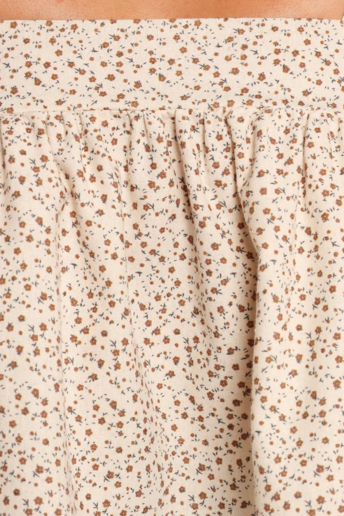 Belakey Top - Ivory Brown Floral