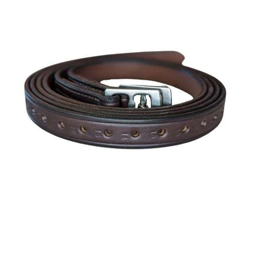 pro trainer half hole stirrup leathers 1"