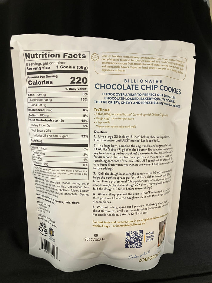 Provisions - Billionaire Chocolate Chip Cookie Mix - Maison Zoe Ford
