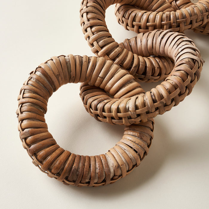 Rattan Wrapped Mango Wood Chain