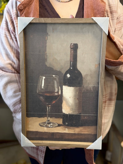 Red Wine Wood Art