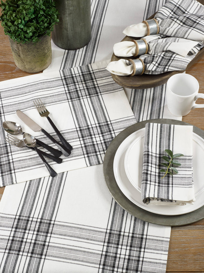 Refined Classic Plaid Table Runner