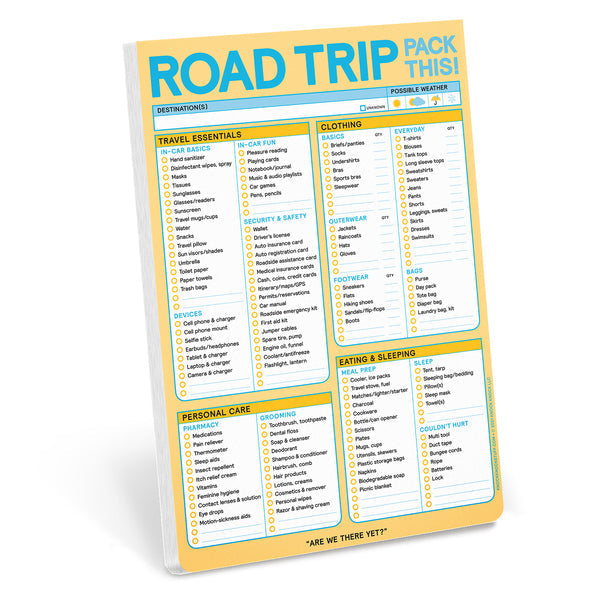 Road Trip Packing List