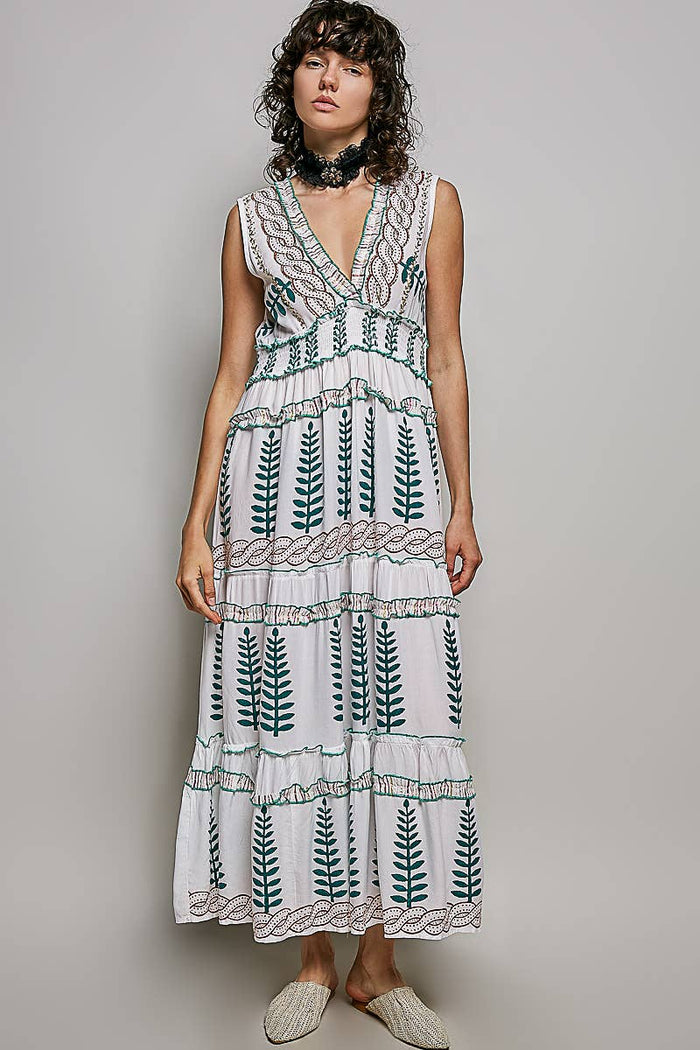 Ruffle Woven Dress