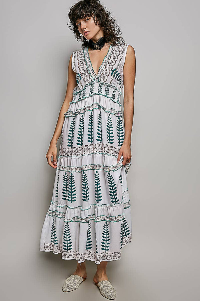 Ruffle Woven Dress