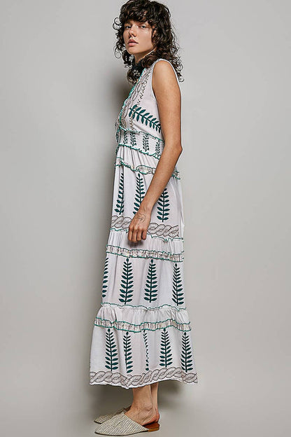 Ruffle Woven Dress