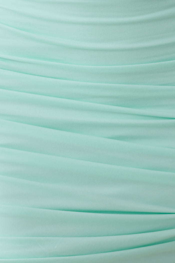 Sade Halter With Hardware Mini Dress - Sea Blue