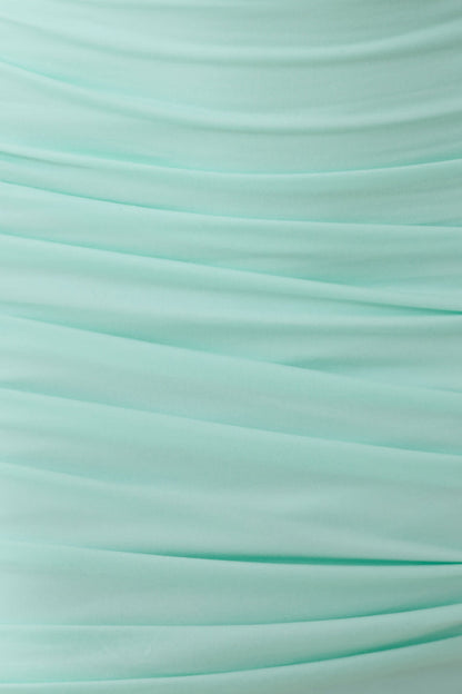 Sade Halter With Hardware Mini Dress - Sea Blue