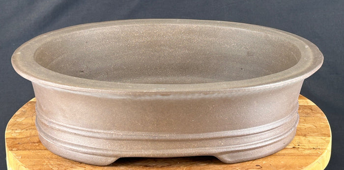 Sandstone Beige Bonsai Pot - Oval - 14" x 11" x 3.75"