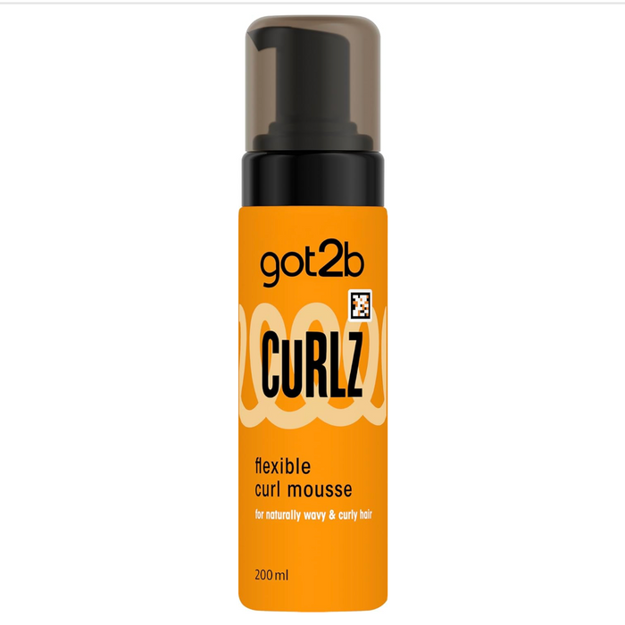 Schwarzkopf Got2b Curlz Flexible Curl Mousse for naturally wavy & curly hair 200ml