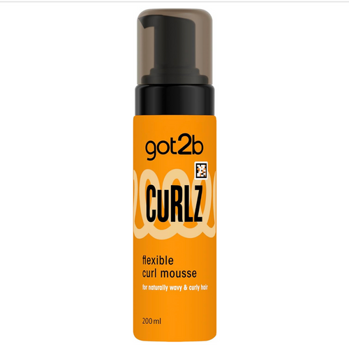 Schwarzkopf Got2b Curlz Flexible Curl Mousse for naturally wavy & curly hair 200ml