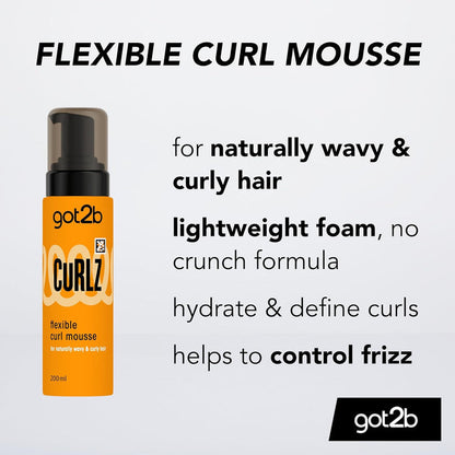 Schwarzkopf Got2b Curlz Flexible Curl Mousse 200ml benefits and facts