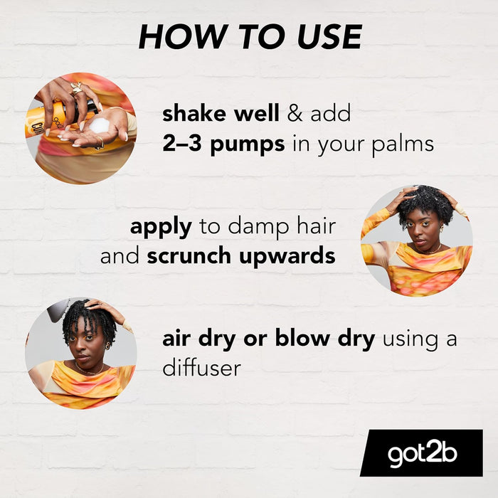 How to use Schwarzkopf Got2b Curlz Flexible Curl Mousse 200ml
