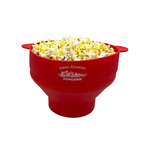 Silicone Microwave Popper: Red