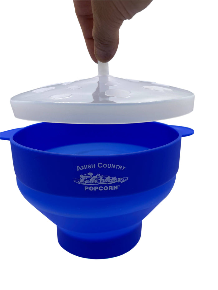 Silicone Microwave Popper: Red