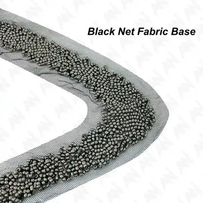 Silver Beaded V Neckline