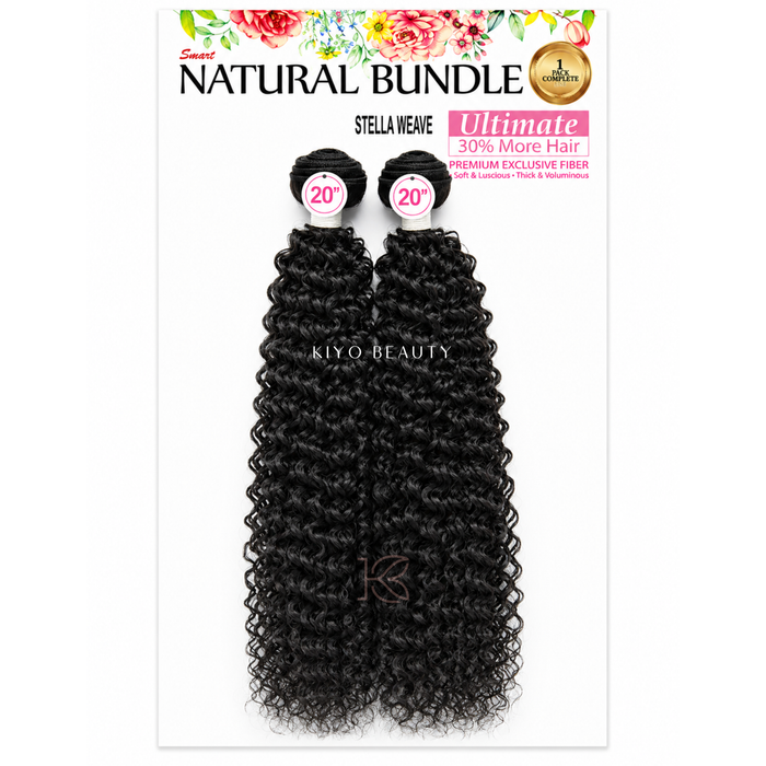 Smart Braid Natural Bundle Stella Weave 20" 2X (1B) Natural Black