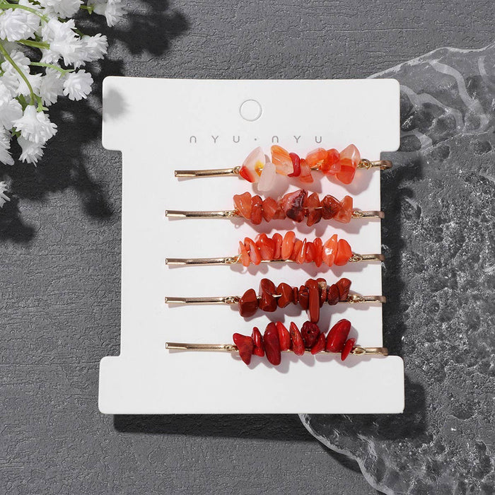 Stone Hair Clip Set