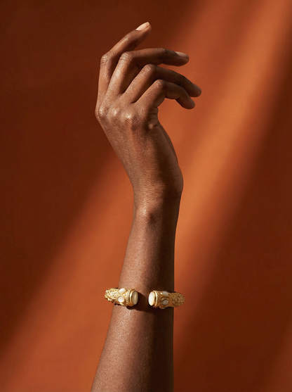 Tavi Mother of Pearl Hinged Cuff