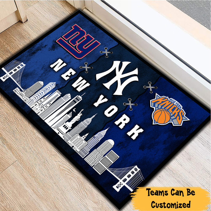 Teams With Skyline Customized Doormat - Anti Slip Indoor Doormat