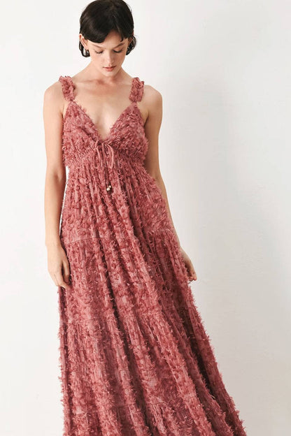 Textured Woven Maxi Dress
