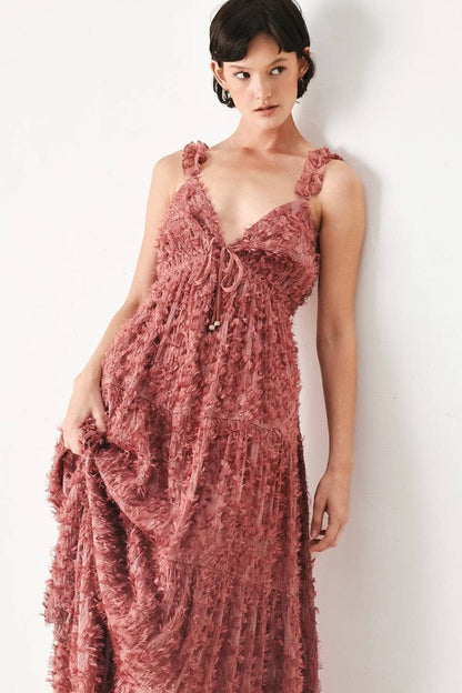 Textured Woven Maxi Dress