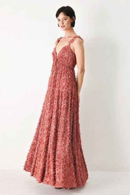 Textured Woven Maxi Dress