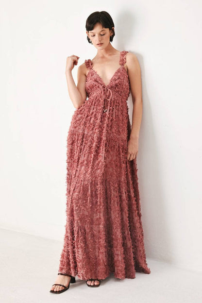 Textured Woven Maxi Dress