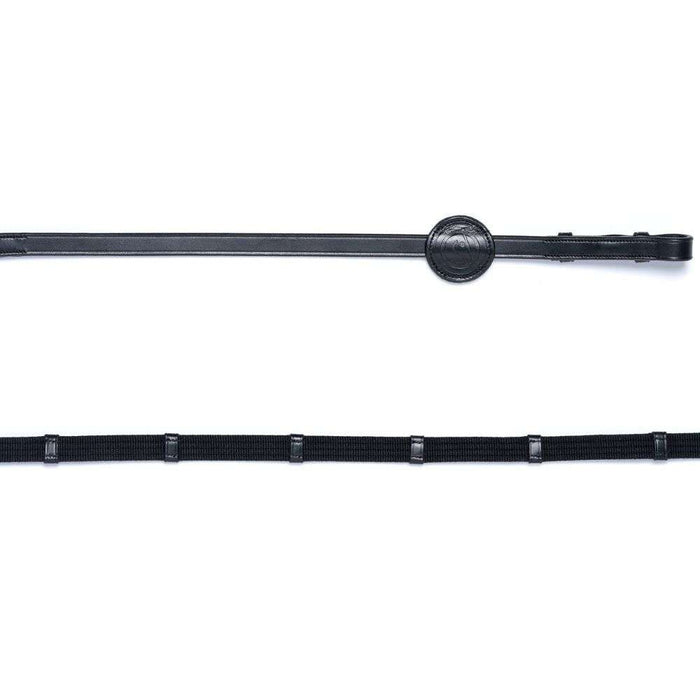 trust deauville web reins hand stops black