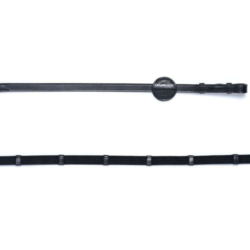 trust deauville web reins hand stops black
