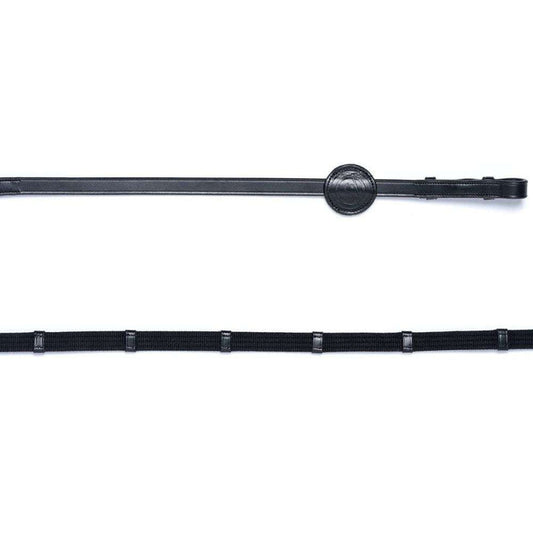 trust deauville web reins hand stops black