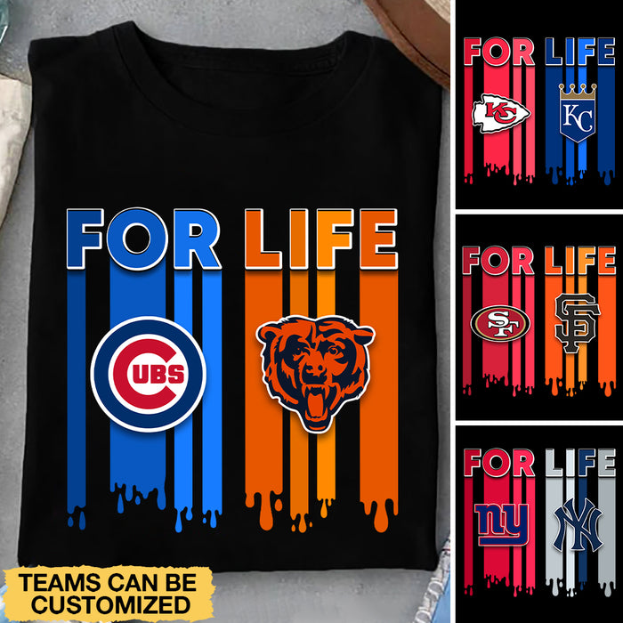 Two Teams For Life Customized Shirt - Retro Ver.