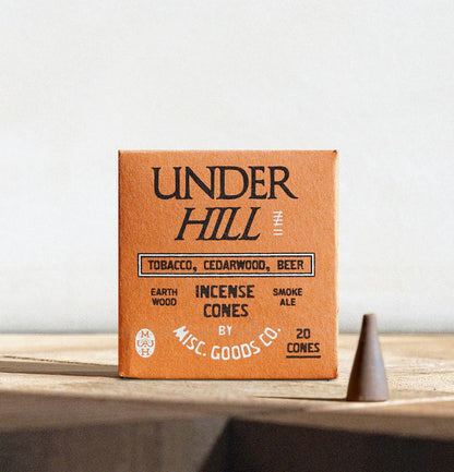 Underhill Incense Cones – Tobacco, Cedar & Beer